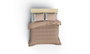 L'essentiel linge de maison Juego de funda de edredón doble ranforce Visón y crema
